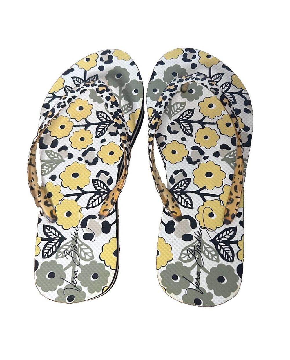 Vera Bradley Shoes W Sz 5-6 Floral Sandal Coastal Go Wild Summer Beach Flip Flop